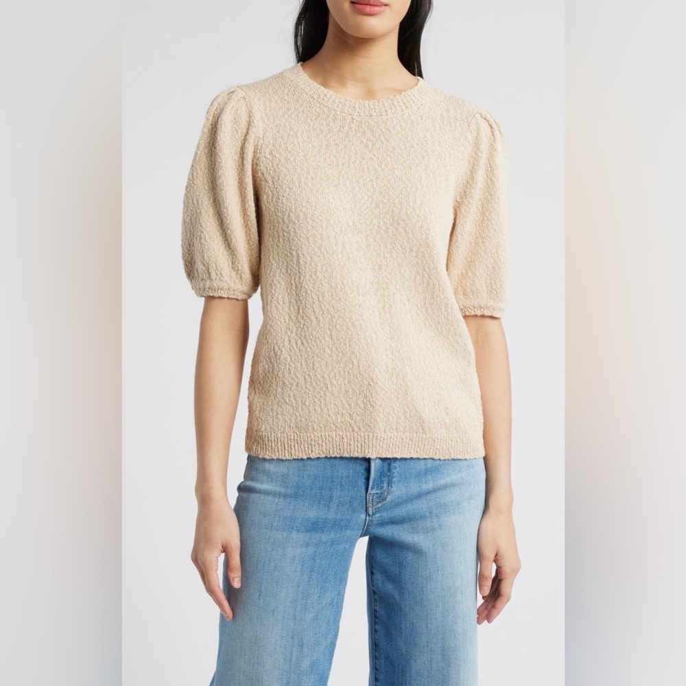 Caslon Novelty short sleeve cotton sweater size large